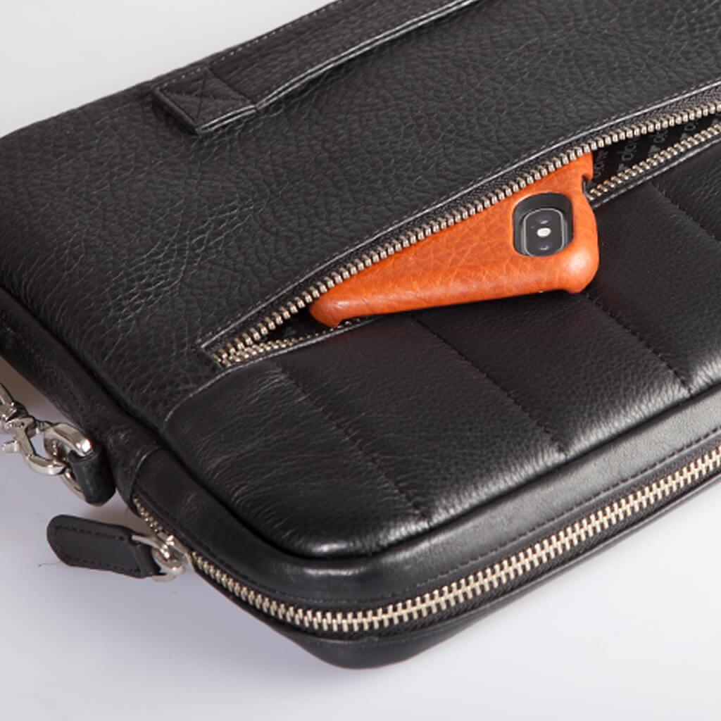 MacBook 13&quot; Zippered Leather Pouch - Vaja