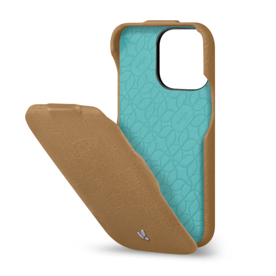 Custom Top iPhone 14 Pro leather case - Vaja