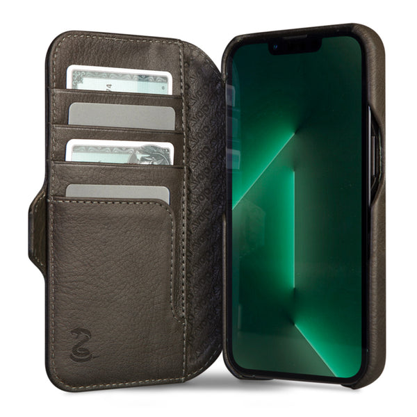 iPhone 13 Wallet Leather Case with MagSafe –magnetic closure - Vaja