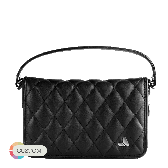 Customizable Lucy Clutch Matelassé - Premium Leather Smartphone Clutch - Vaja