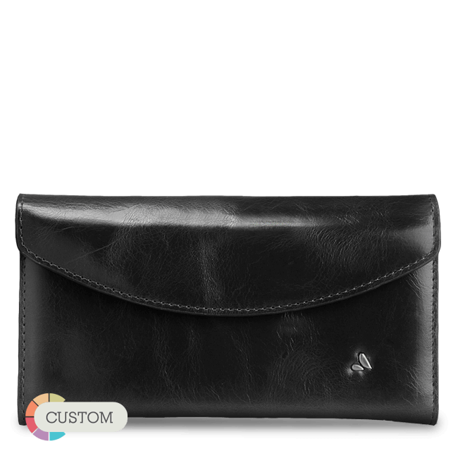 Customizable Classic Leather Lady Wallet - Premium leather Horizontal lady wallet - Vaja