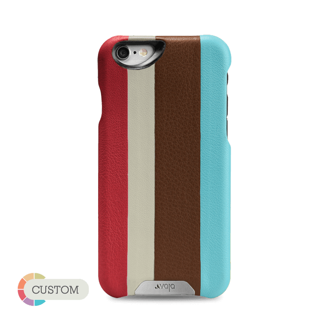 Customizable Grip Stripes - Multicolored iPhone 6/6s Leather Cases - Vaja