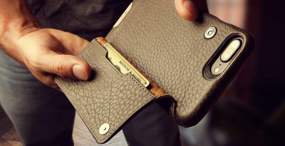 Niko Wallet-Leather Case for iPhone 8 Plus - Vaja