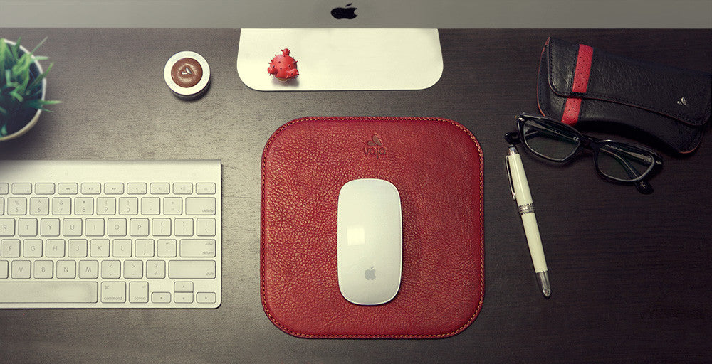 Leather Square Mouse Pad - Vaja