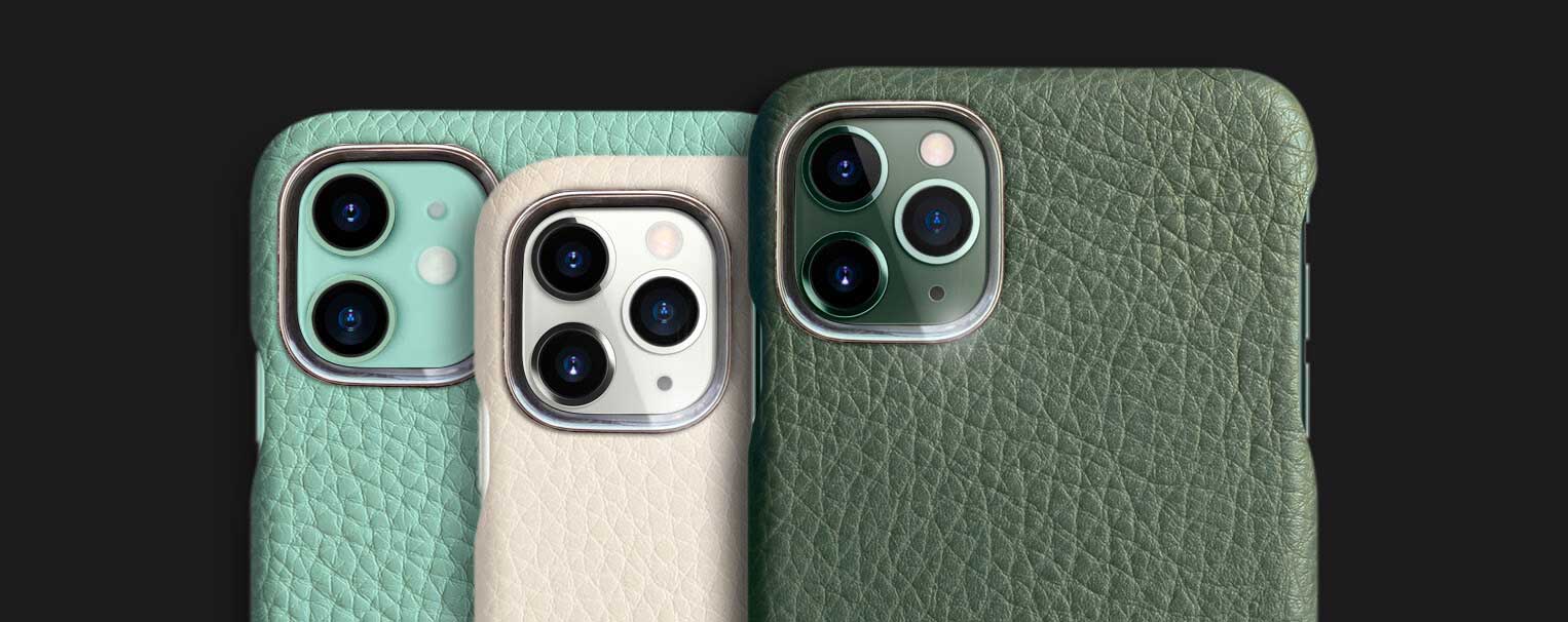 iPhone 11 Pro Leather Cases with Silver Accents