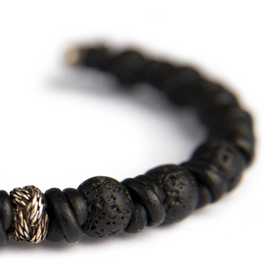 Athens - Volcanic rock and Silver bracelet - Vaja