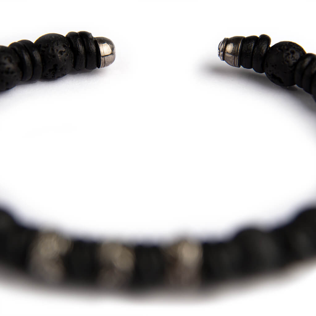 Athens - Volcanic rock and Silver bracelet - Vaja