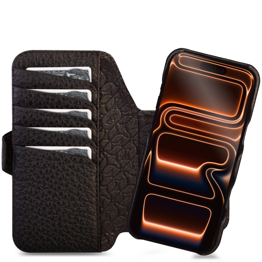 2 in 1 Detachable Wallet leather case for iPhone 17 Pro Max - Vaja