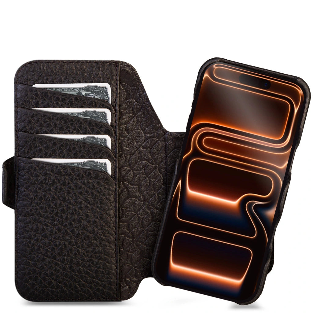 2 in 1 Detachable Wallet leather case for iPhone 17 Pro - Vaja