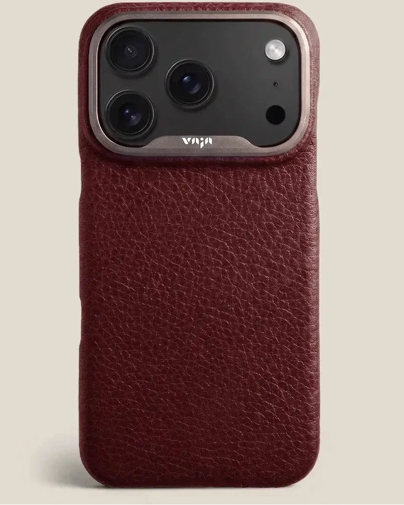 Vaja Grip leather case for iPhone 18 Pro in Floater Cordovan