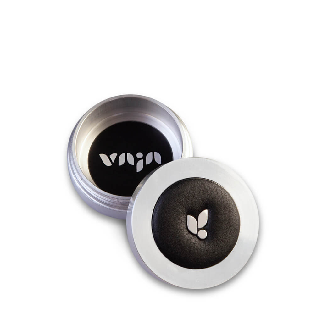 Aluminum Keeper - Premium Leather Pill Box - Vaja