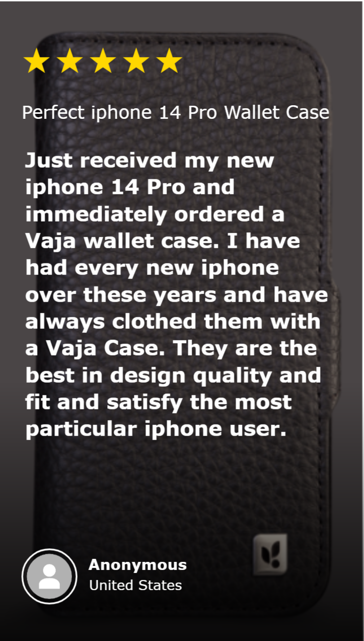 Review 01 Wallet IPhone 14 Leather Case