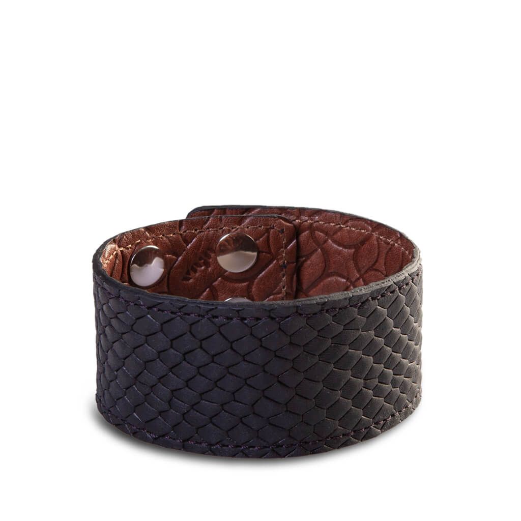 Tribe Leather Wristband - Kobra Night