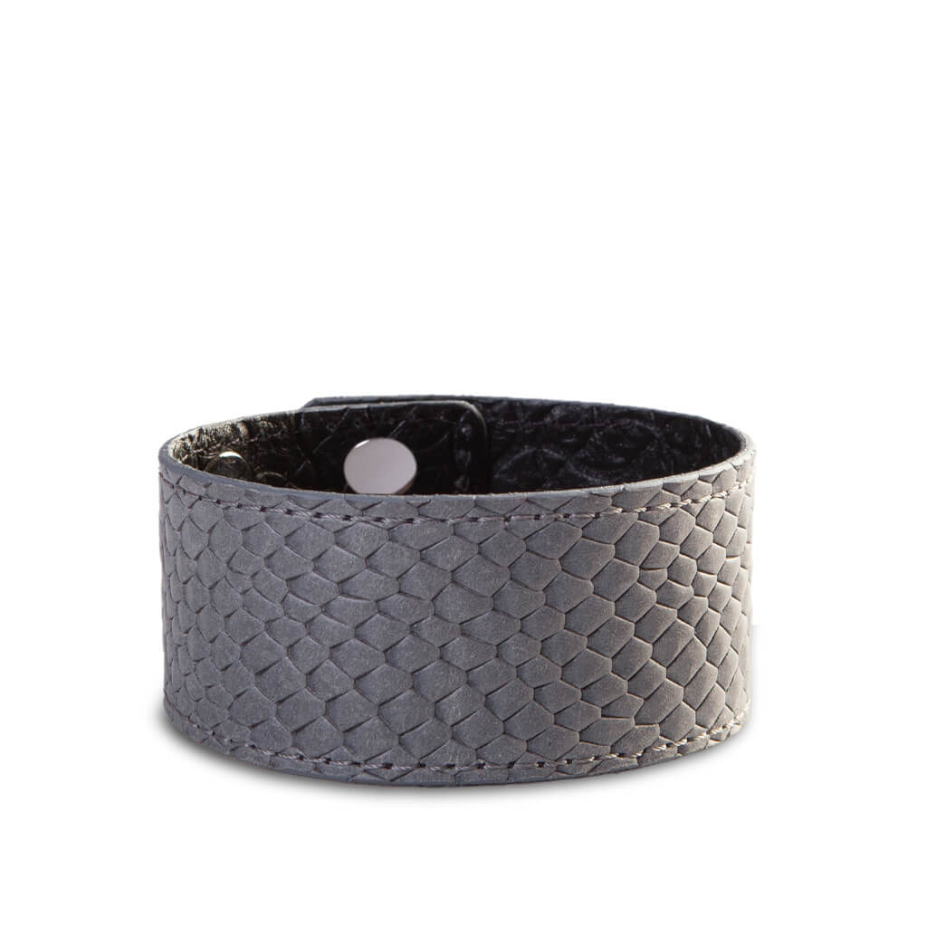 Tribe Leather Wristband - Kobra Steel