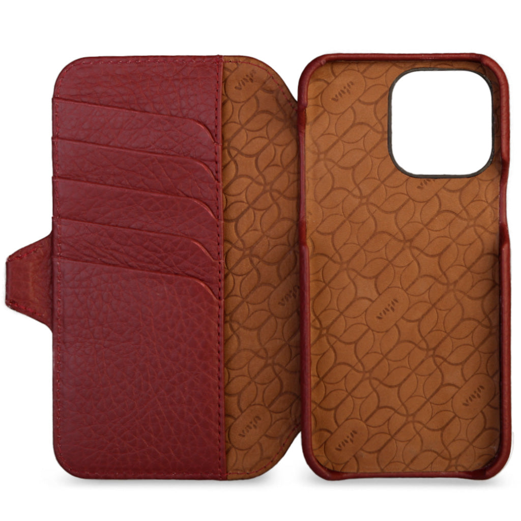 Wallet iPhone 15 Pro Max leather case - Vaja