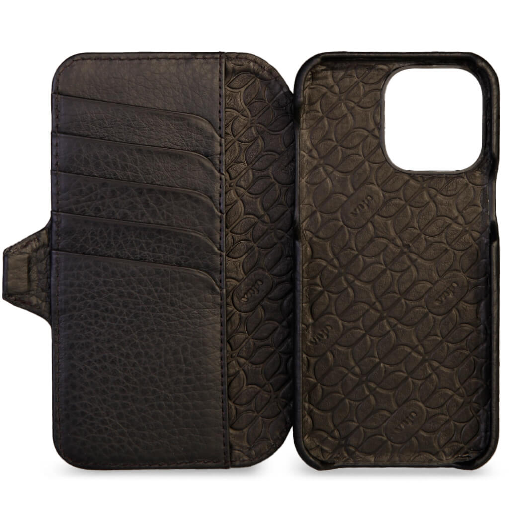 Wallet iPhone 15 Pro Max leather case - Vaja