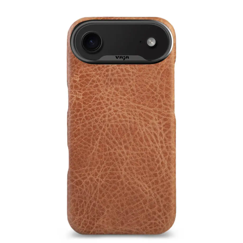 Grip – iPhone 17 Air leather case V-Magsafe - Pull Up Camel