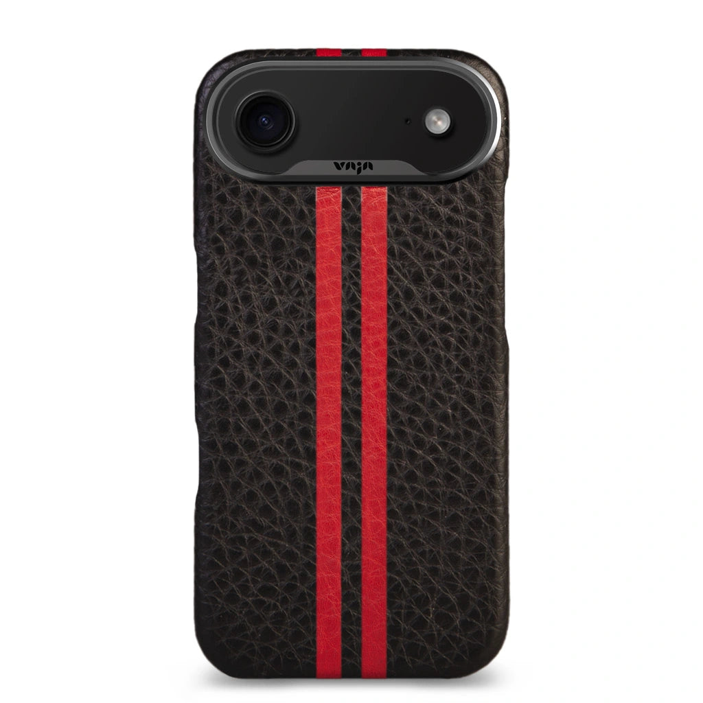 Grip – iPhone 17 Air leather case V-Magsafe - GTX Black and Rosso