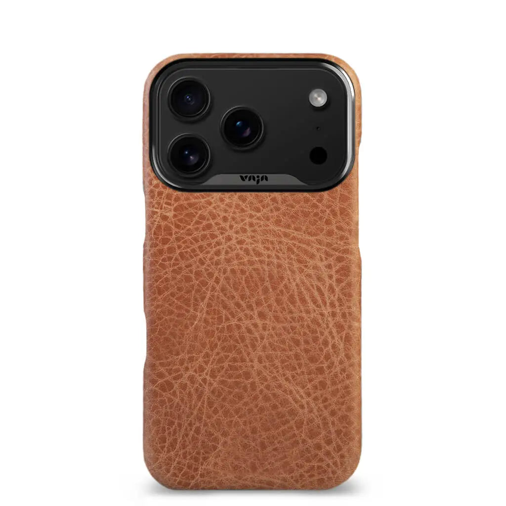 Grip – iPhone 17 Pro leather case V-Magsafe - Pull Up Camel