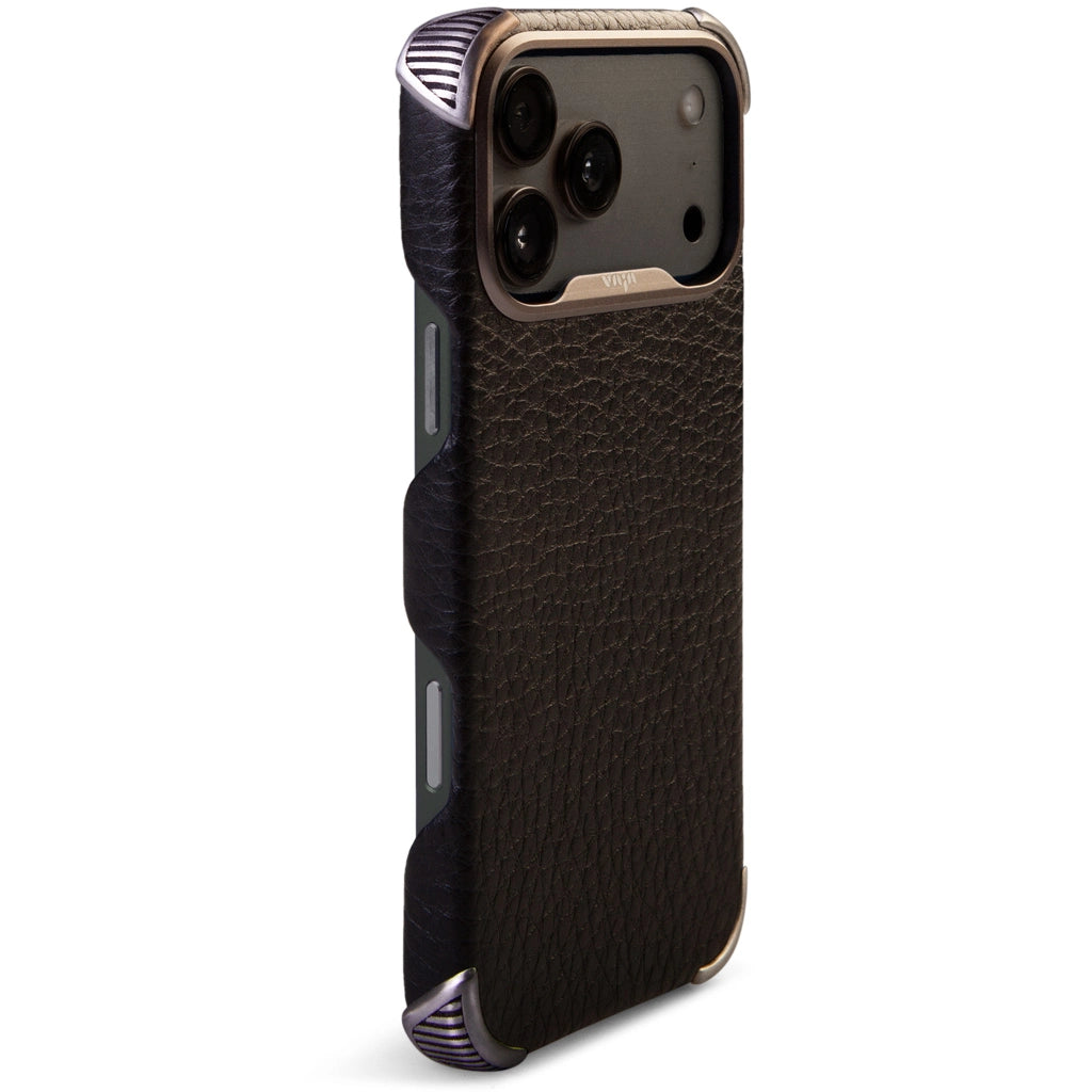 Handcrafted leather case for iPhone 17 Pro Max with tri-layer