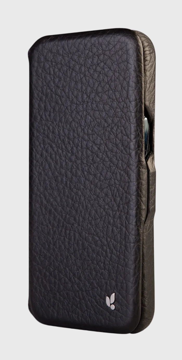 iPhone 14 leather case Pro Max Folio Black
