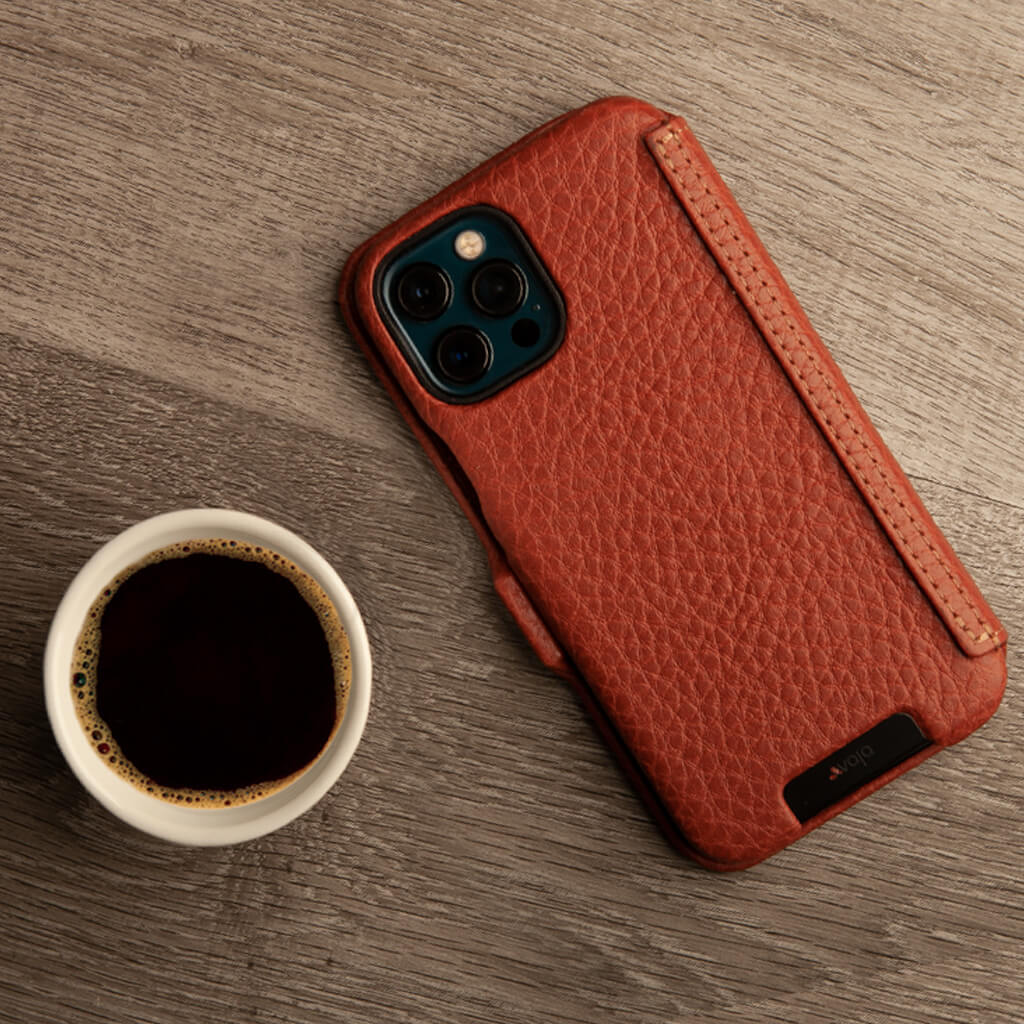 Folio iPhone 14 Pro Max leather case - Vaja