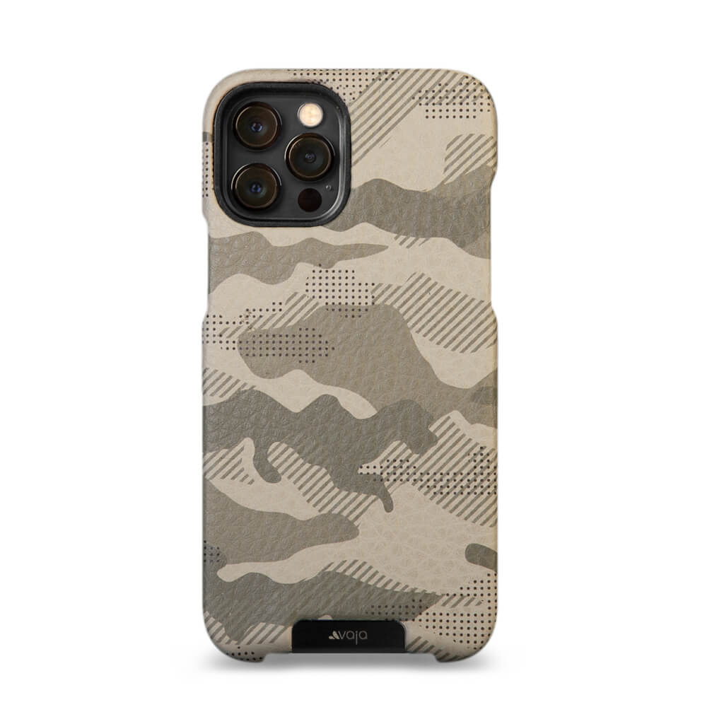 Grip iPhone 12 Pro Max leather case with MagSafe - Floater Camo Latte