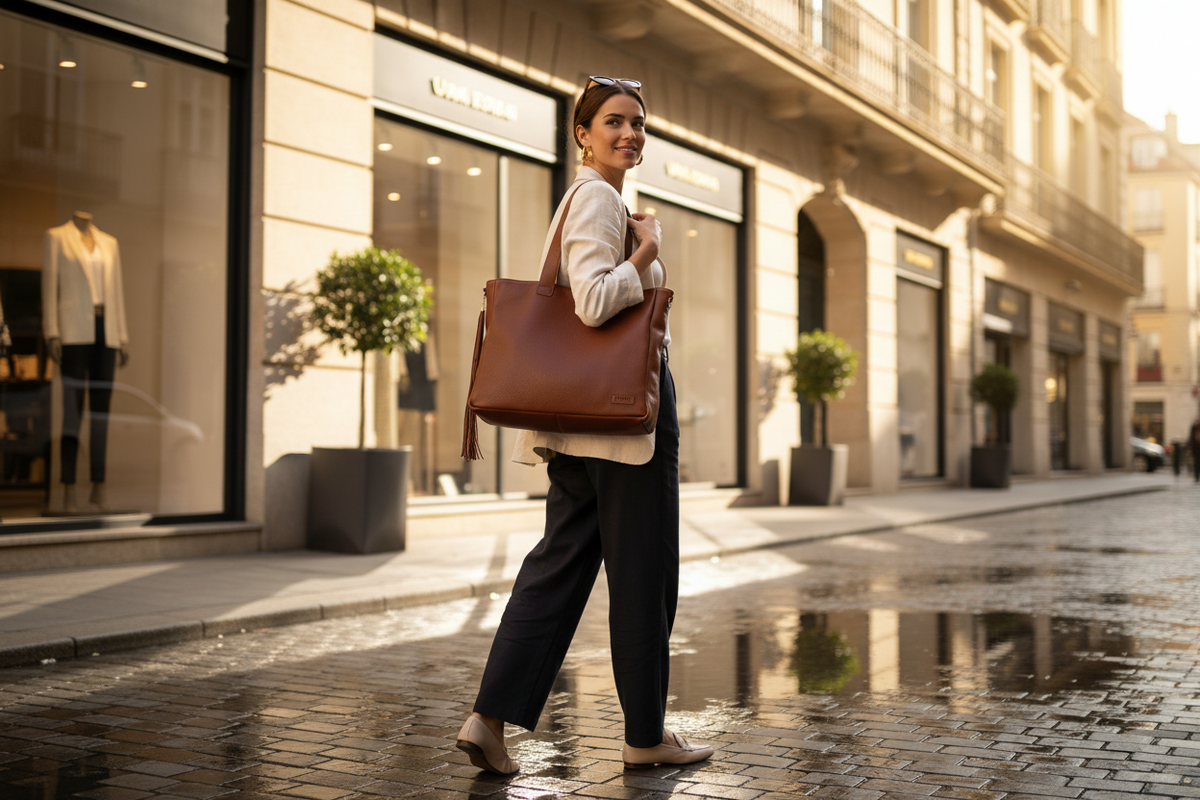 Leather Tote - Vaja
