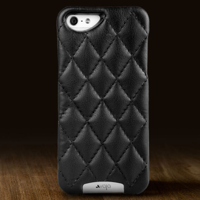 Grip Matelassé - Quilted Leather iPhone SE Case - Vaja