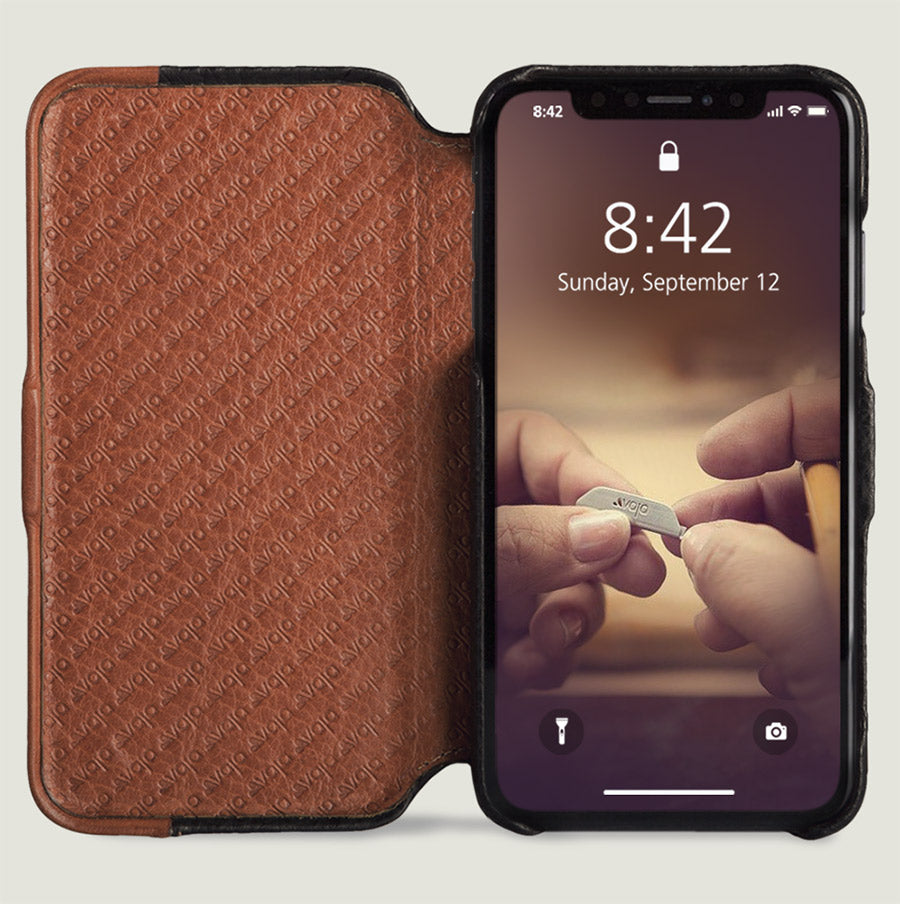 Folio LP - iPhone Xs Max Leather Case - Vaja