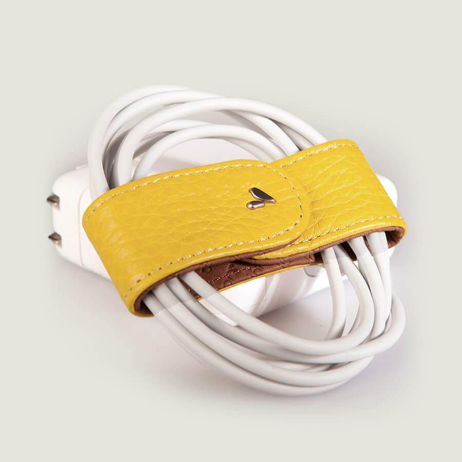 Leather Bow Cord Organizer - Floater Freesia