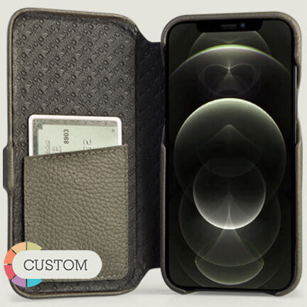 Customizable iPhone 12 Pro Max Folio leather case with MagSafe - Vaja