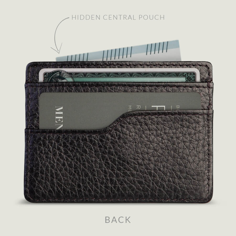 mens card sleeve Lightweight leather card holder