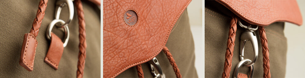 City Hunter – Canvas and Leather Backpack - Vaja
