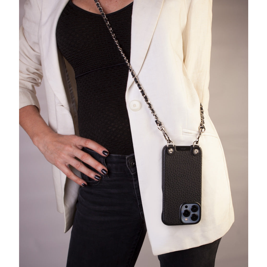 Iphone Crossbody Case IPhone 13 Pro Max Necklace Leather Case Vaja