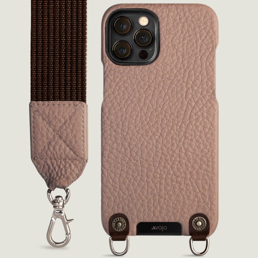 iPhone 13 Pro Max necklace leather case - Vaja