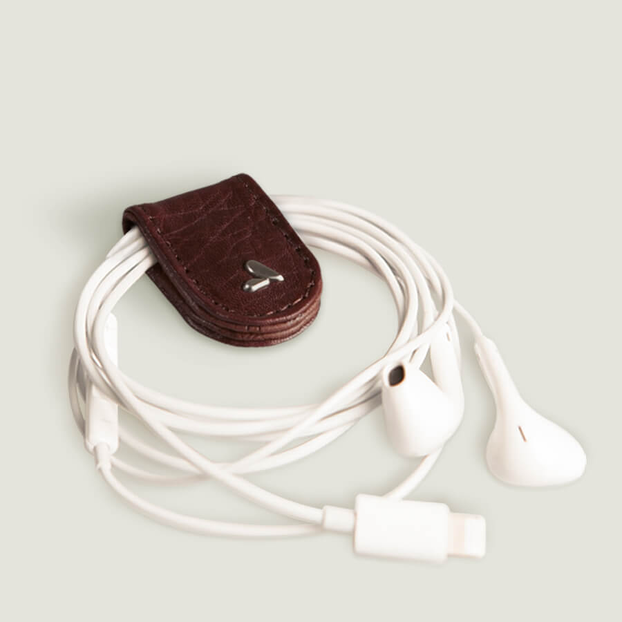 Leather jaws Cable Holder - Bridge Pinecone