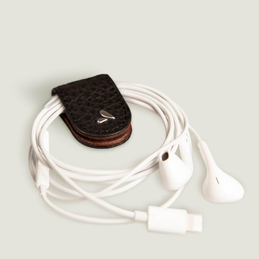 Leather jaws Cable Holder - Floater Black