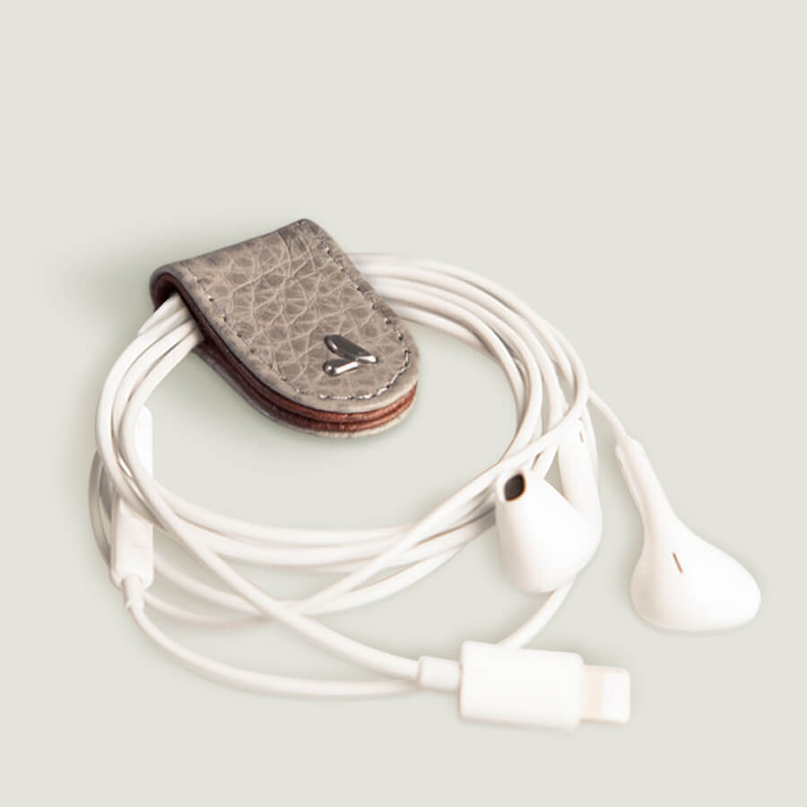Leather jaws Cable Holder - Floater Gray