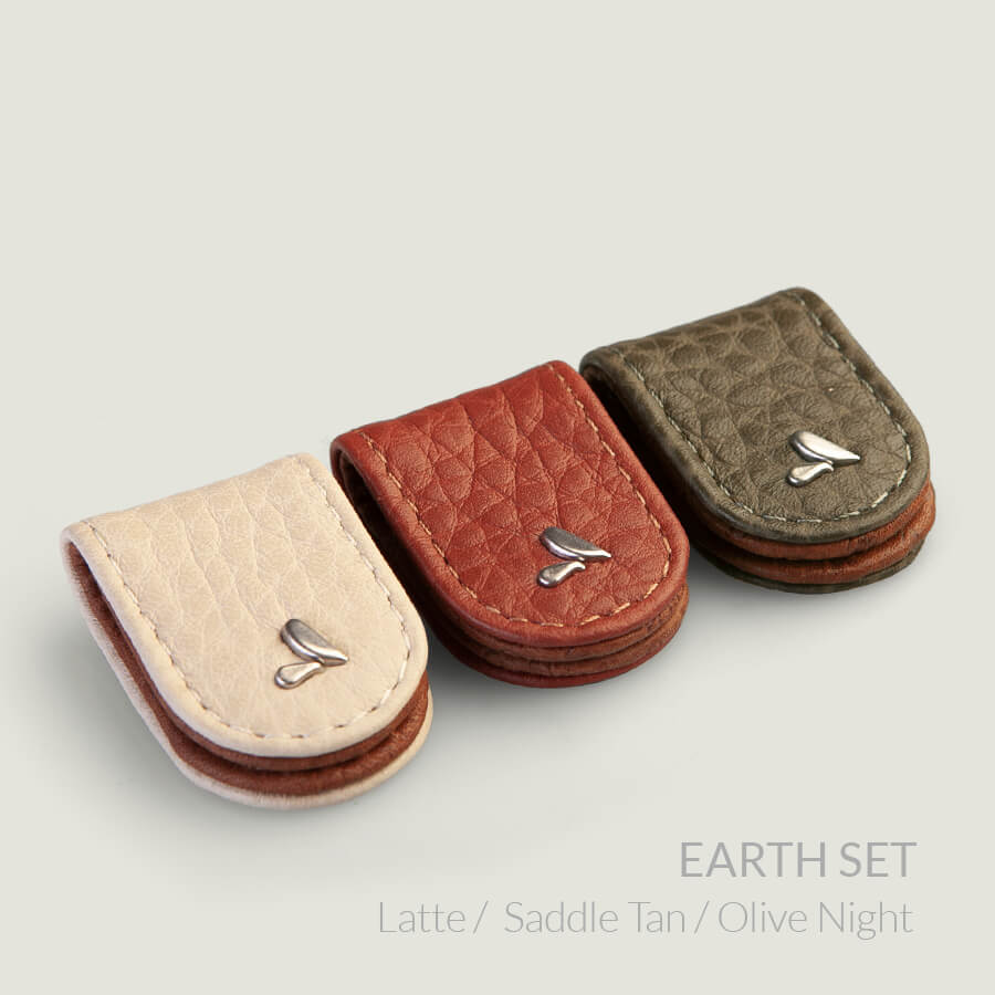 Leather jaws Cable Holder - Earth Set