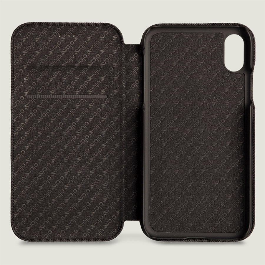 Folio Stand Cordura iPhone Xr Fabric Case - Vaja