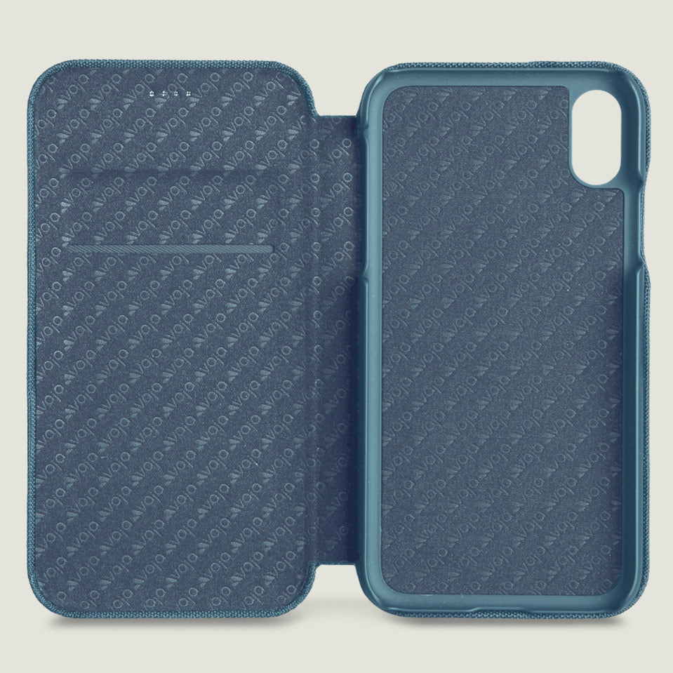 Folio Stand Cordura iPhone Xr Fabric Case - Vaja