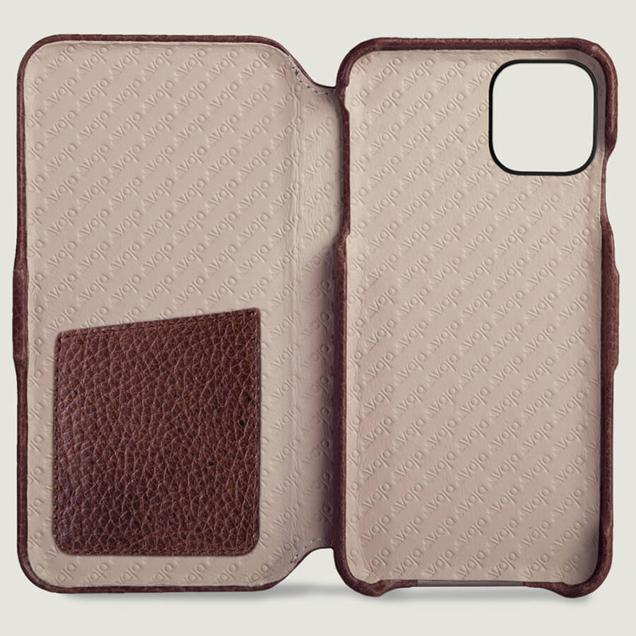 Folio iPhone 11 Pro Max leather case - Vaja