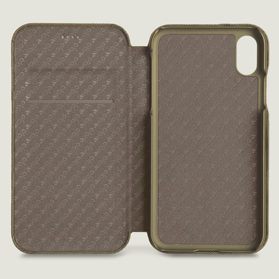 Folio Stand Cordura iPhone Xr Fabric Case - Vaja