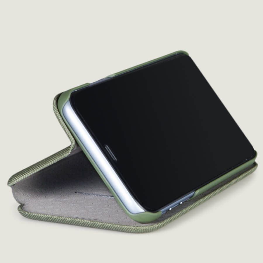 Folio Stand Cordura iPhone Xr Fabric Case Vaja