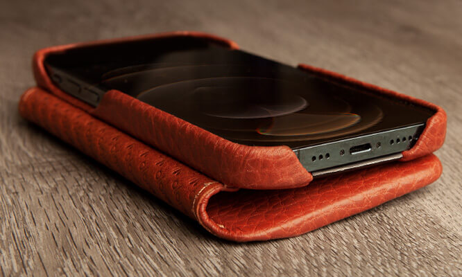 iPhone 12 &amp; 12 pro Folio leather case with MagSafe - Vaja