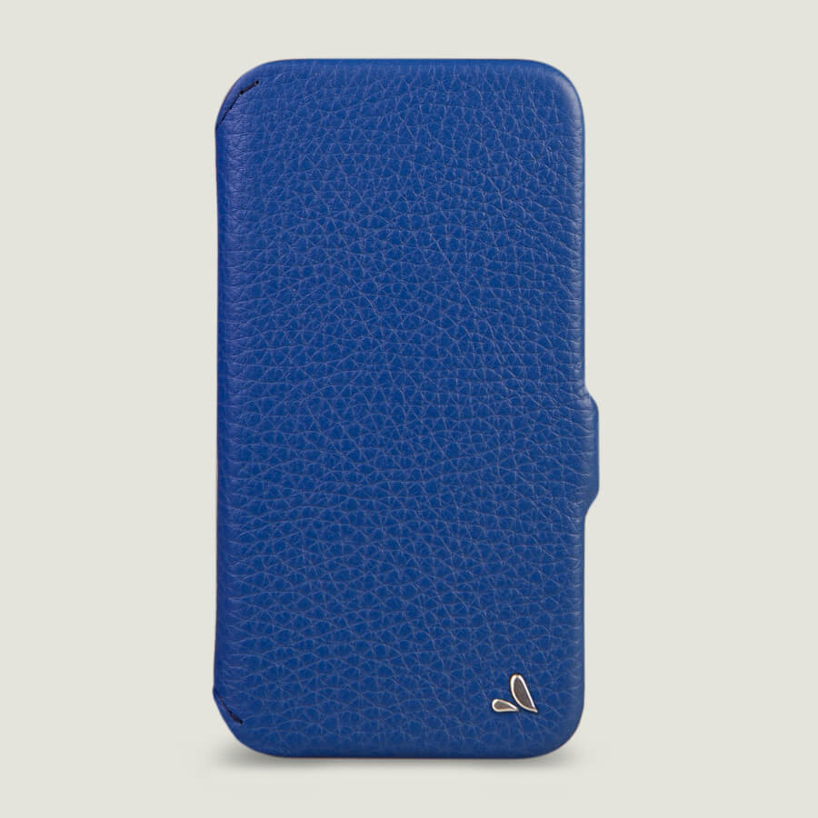 Miraculous Medal Blue Leather Folio Case for iPhone 12/12 Pro