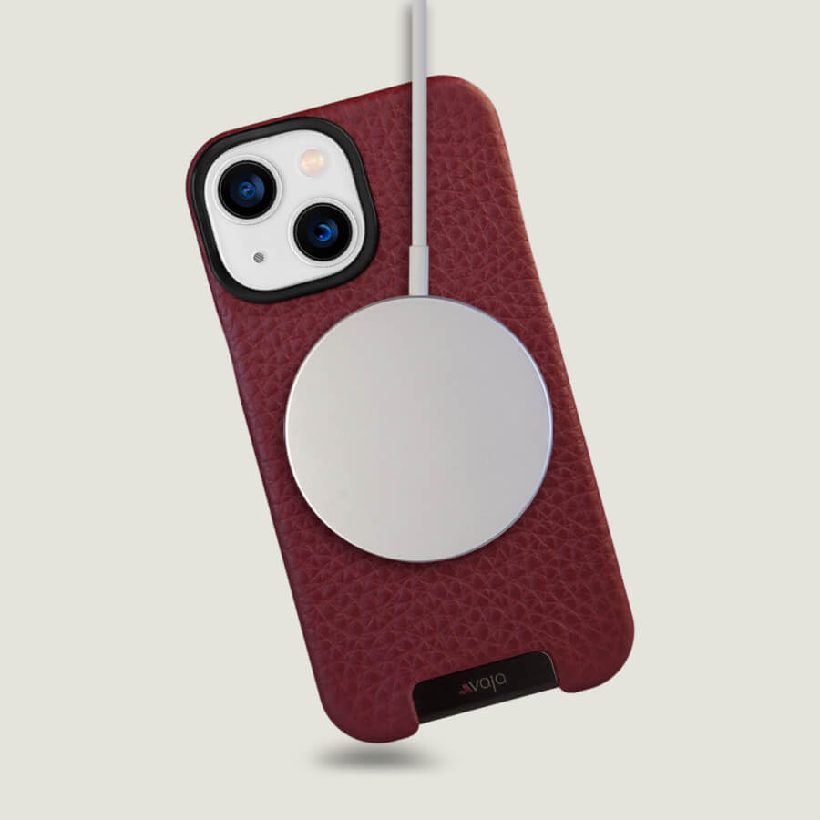 Grip iPhone 13 Mini MagSafe leather case - Vaja
