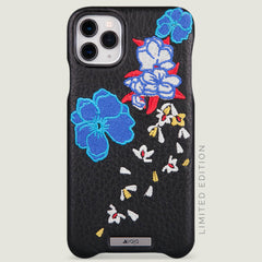Embroidered iPhone 11 Pro Max leather case - Vaja