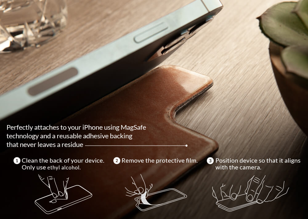 iPhone 12 &amp; 12 Pro leather back - Vaja